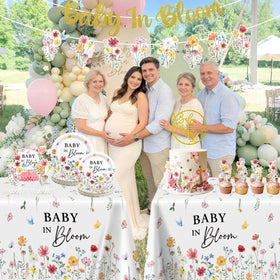 Lopeastar baby shower cups in pastel florals for stylish service