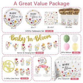 Lopeastar baby shower napkins in floral design for elegant decor