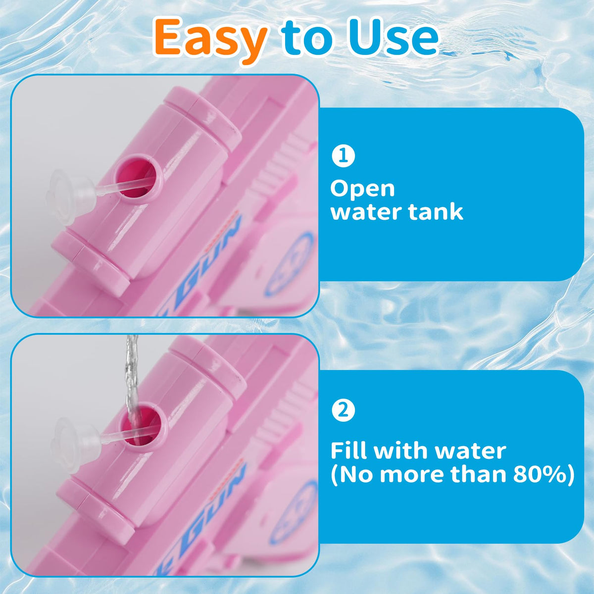 LOQOMI prank water gun ideal for beach and pool parties