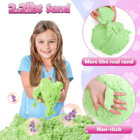 Lorfancy kit includes 2.2 lbs sand odorless and easy to shape for tactile play