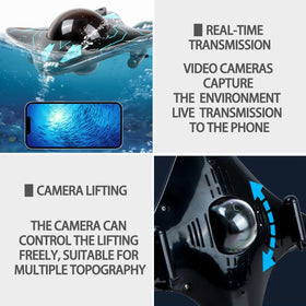 Losbenco RC Boat app-control display, showcasing real-time feed and QR setup.