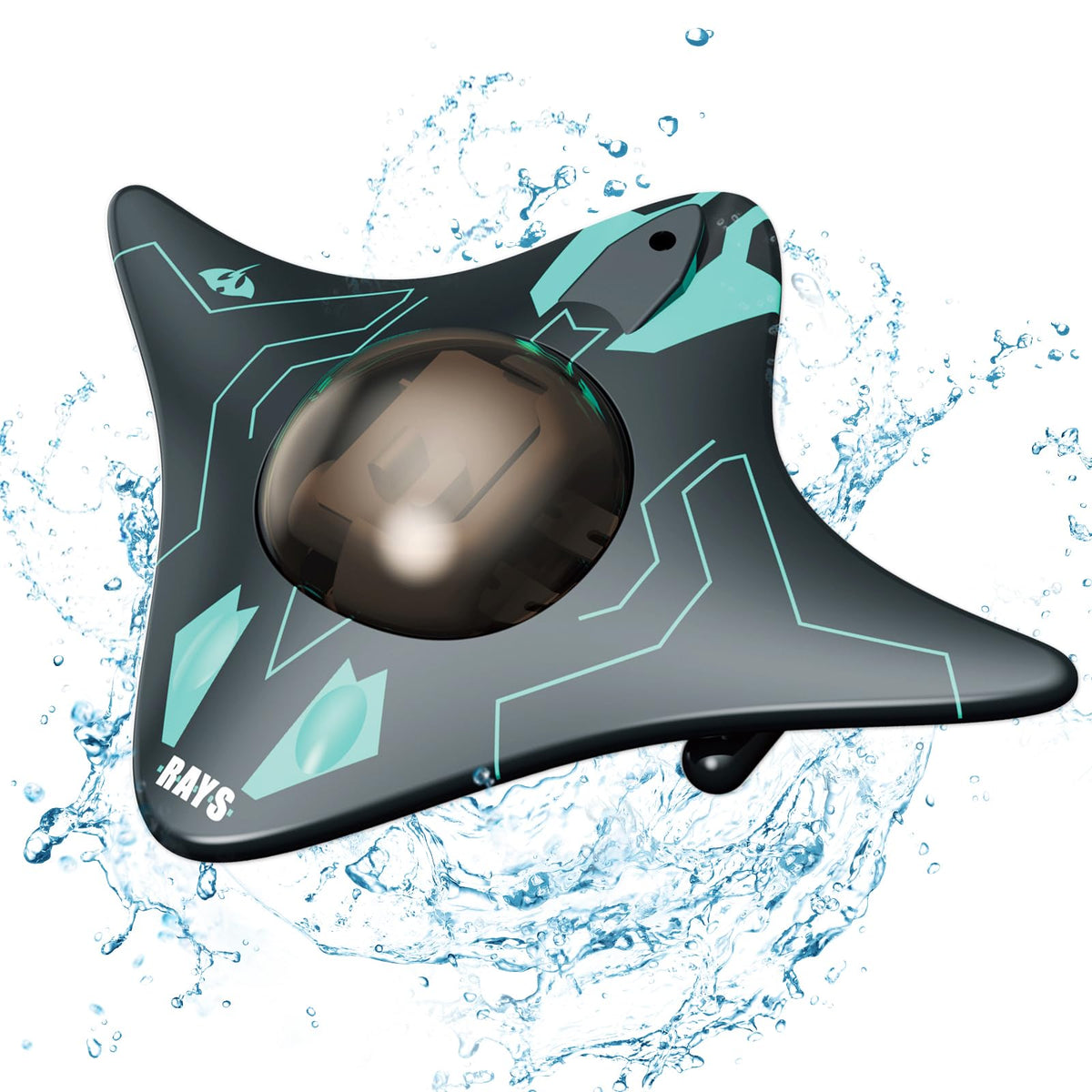 Losbenco RC Boat with Camera front view, showing waterproof build for pools and lakes.