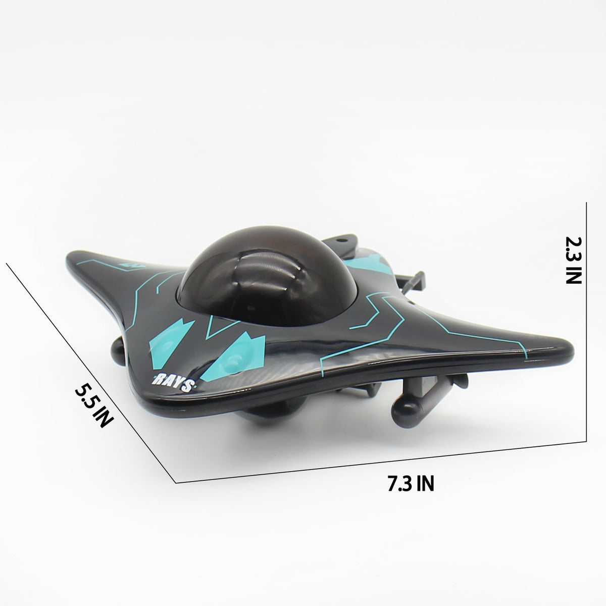 Losbenco RC Boat camera top-shot, emphasizing compact body for smooth movement and filming.