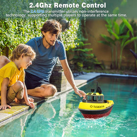 Losbenco RC Boat pistol remote enables easy forward, turn, reverse.