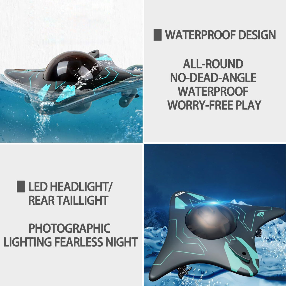 Losbenco RC Boat waterproof remote, illustrating easy operation with app compatibility.
