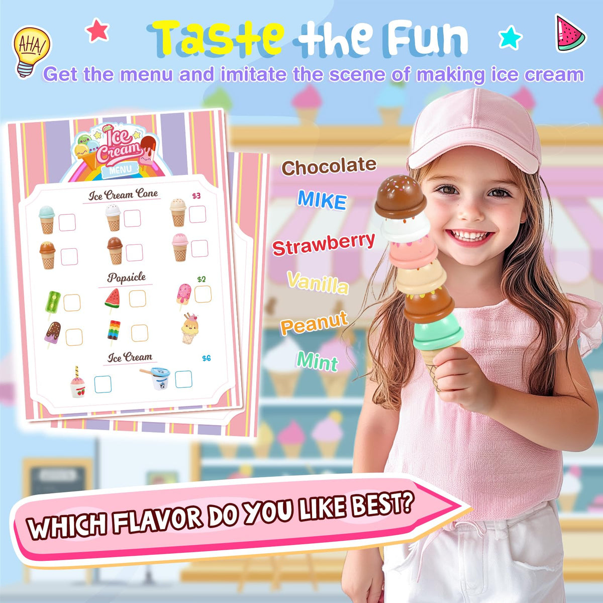 Loscola ice cream scoops aid fine motor practice and counting play