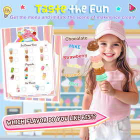 Loscola ice cream scoops aid fine motor practice and counting play