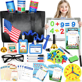 Loscola teacher bag for pretend play helps kids store the kit after class.