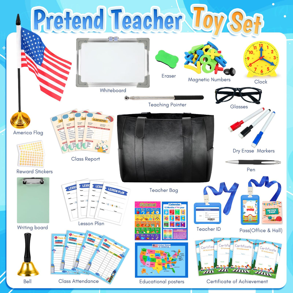 Loscola whiteboard supports magnetic numbers for hands-on learning.