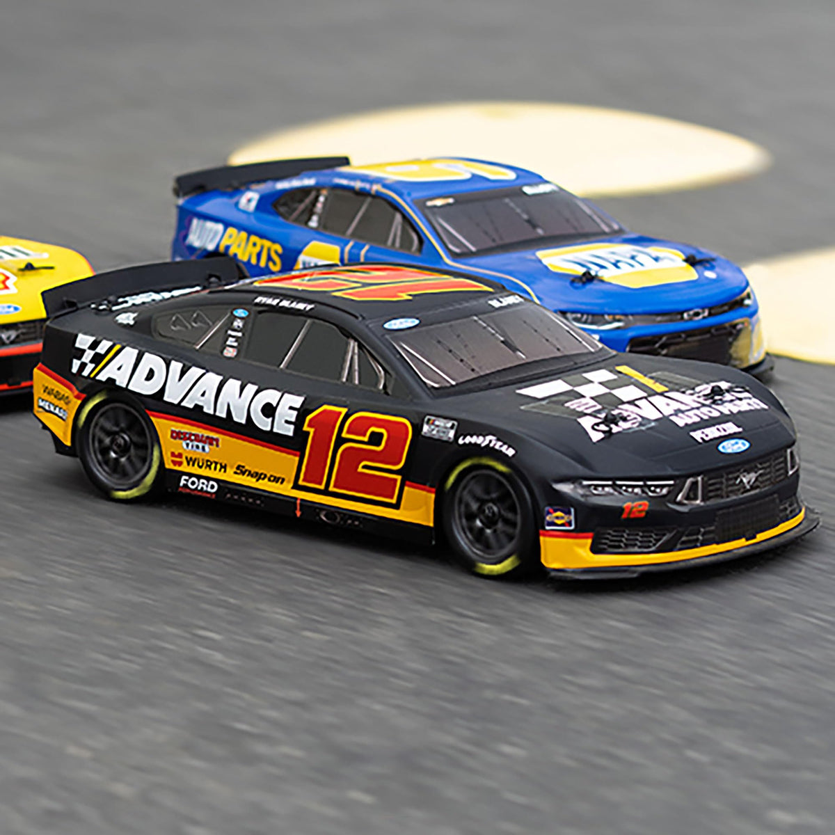Losi 1/12-scale Mustang design highlights aero details.
