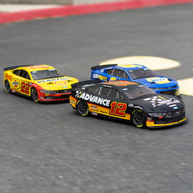 Losi car reaches 20 mph on smooth on-road surfaces.