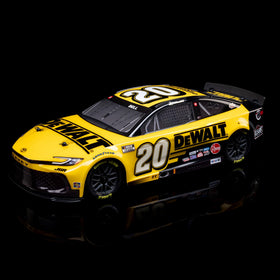 Losi RC car decal detail on yellow body for scale realism