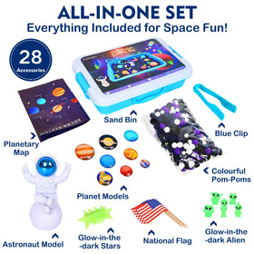 Losnakt Space Sensory Bin star map: align planets and develop matching skills during play.