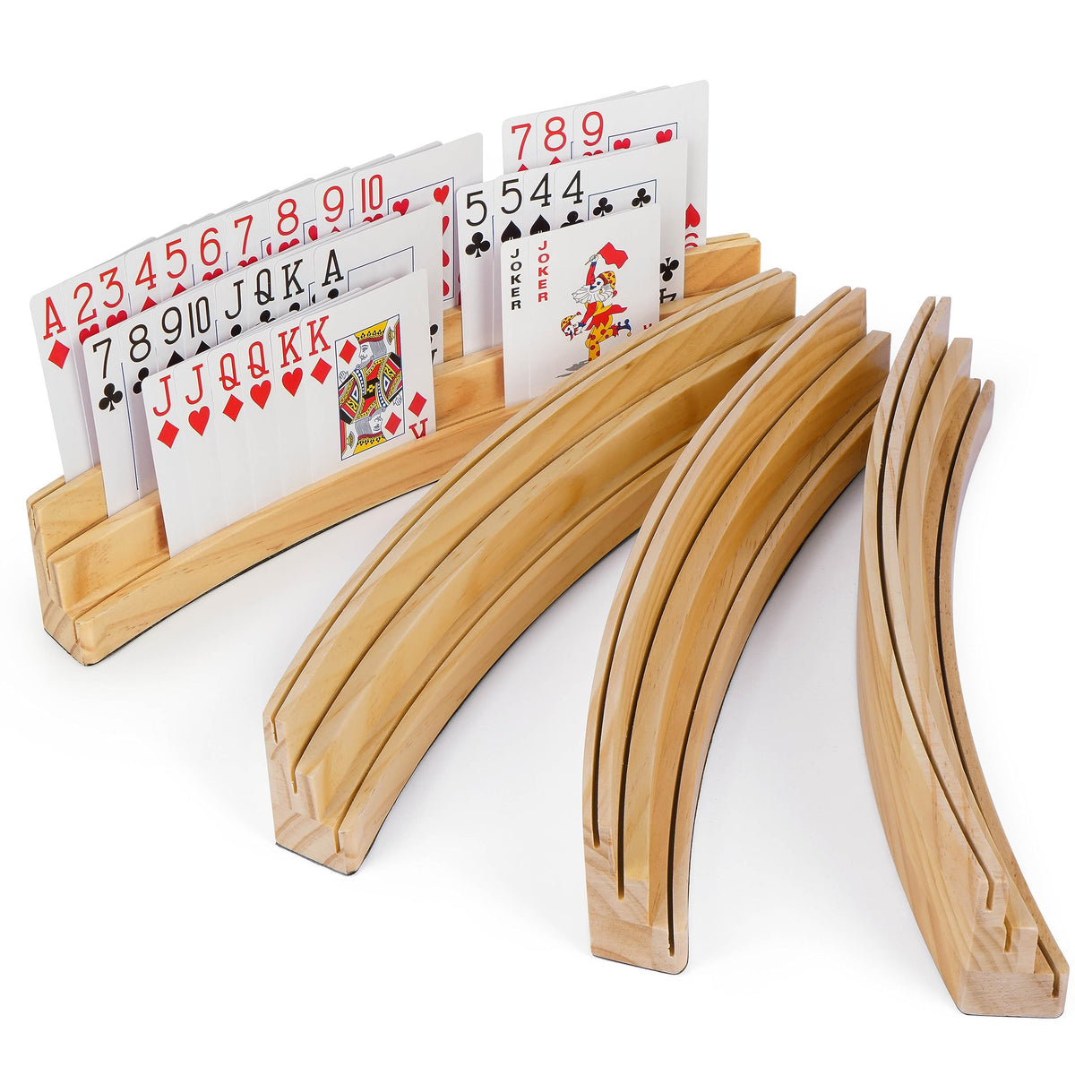 LotFancy 3-Tier Curved Card Holder keeps cards visible for quick access during game night.