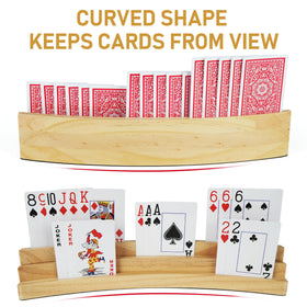 LotFancy Card Holder for Canasta and Poker supports large decks during game night.