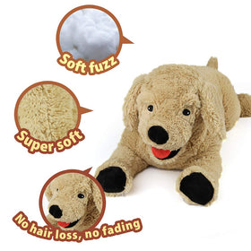 LotFancy cuddly puppy plush with soft fur for bedtime comfort