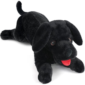 LotFancy dog stuffed animal 26-inch black lab with soft fur for cozy snuggles.
