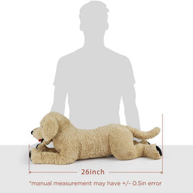 LotFancy golden retriever plush face detail with lifelike expression