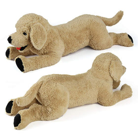 LotFancy large beige dog plush makes a thoughtful gift for all ages