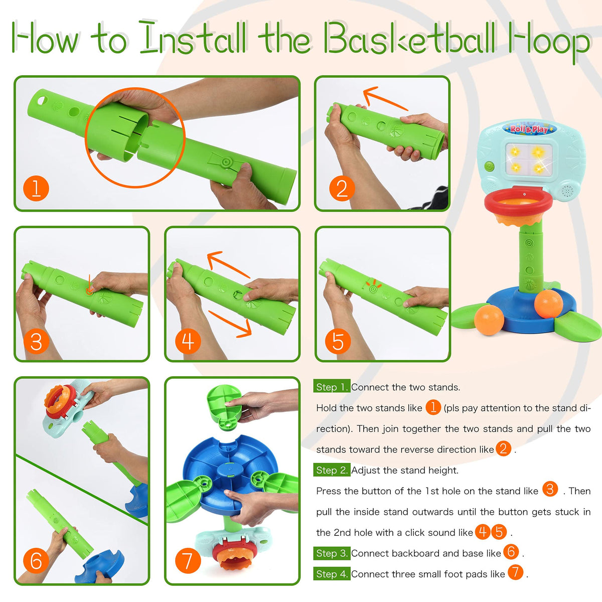 LotFancy colorful toddler hoop design captures attention during active playtime.