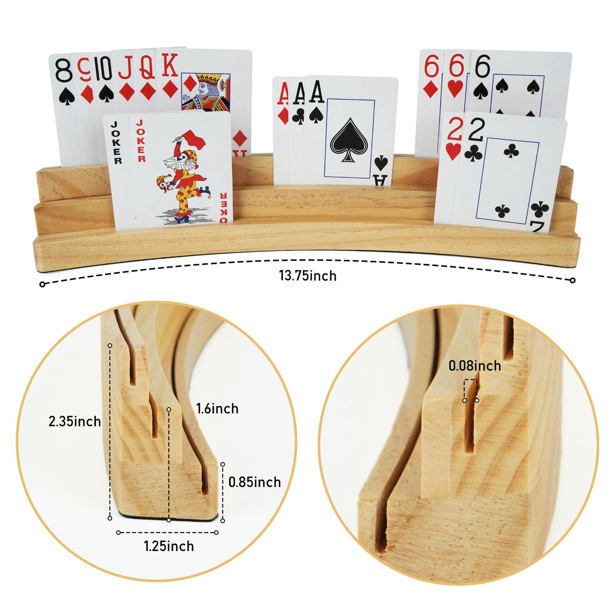 LotFancy Velvet-Bottom Card Holder reduces tipping for smooth, spill-free game sessions.