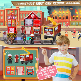 Lotmey road tiles with traffic signs help kids plan safe city layouts.
