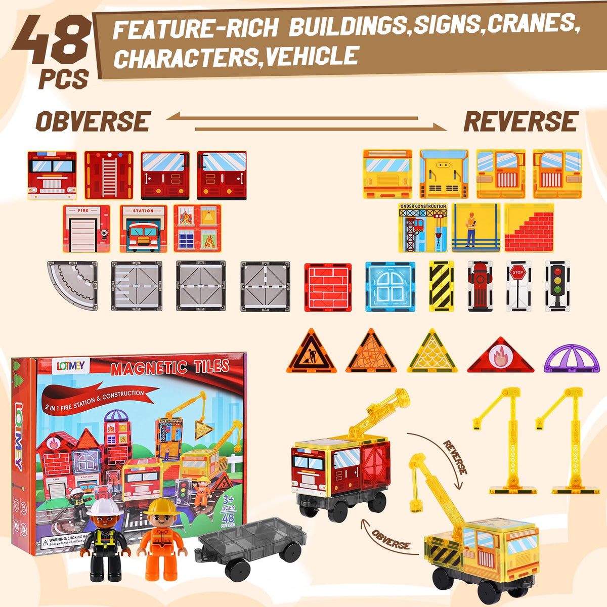 Lotmey building scenes encourage problem-solving and early STEM skills.