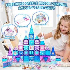 Lotmey Snowflake Pattern Tiles enable imaginative snow-world scenes
