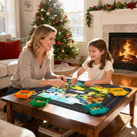 LOTMOFUN Puzzle Board provides integrated storage and organization.
