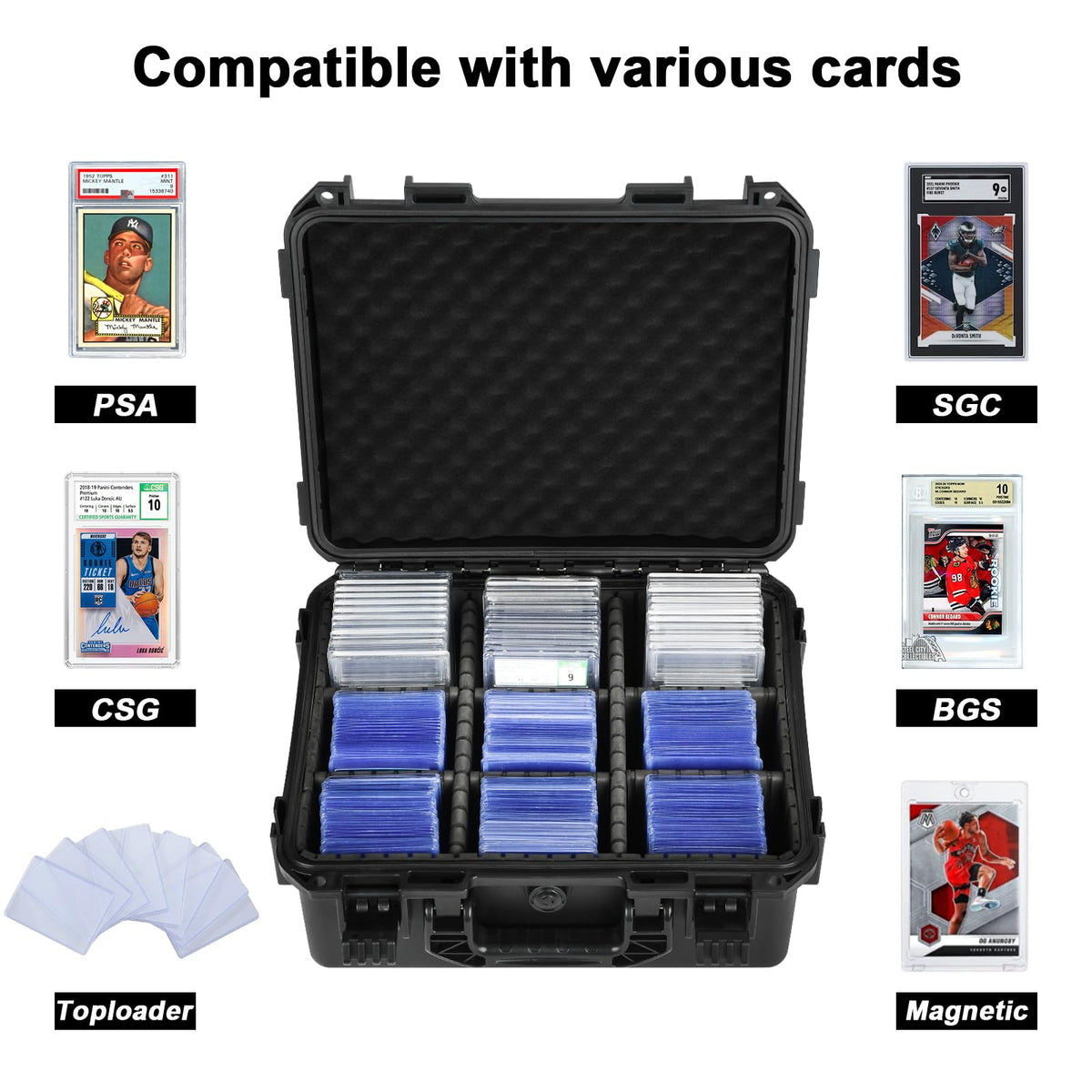 LOTOCASE basketball card case-grade storage helps organize high-value slabs.