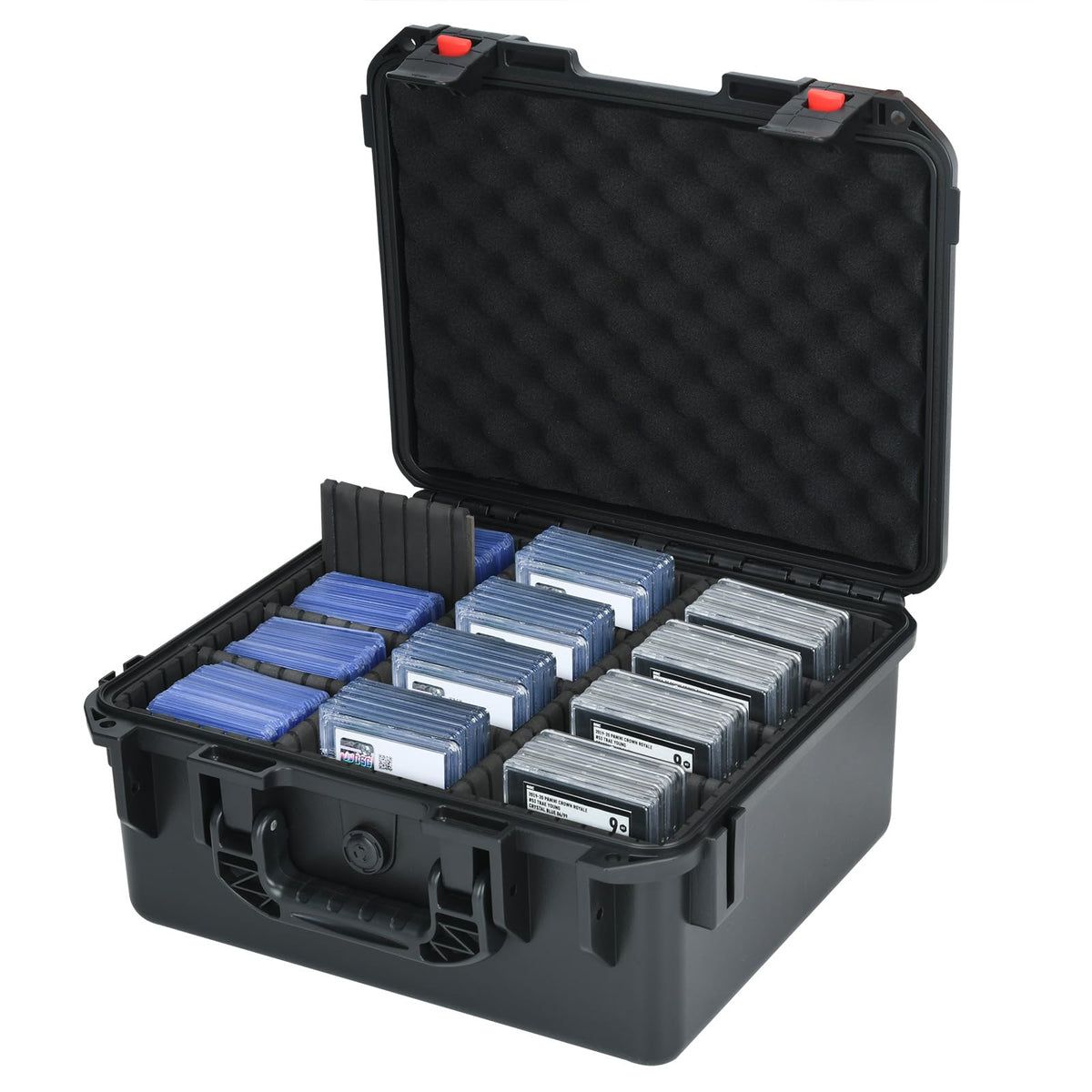 LOTOCASE card case storage with adjustable dividers keeps graded cards organized
