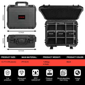 LOTOCASE hard-shell EVA-foam protection reduces impact during handling.