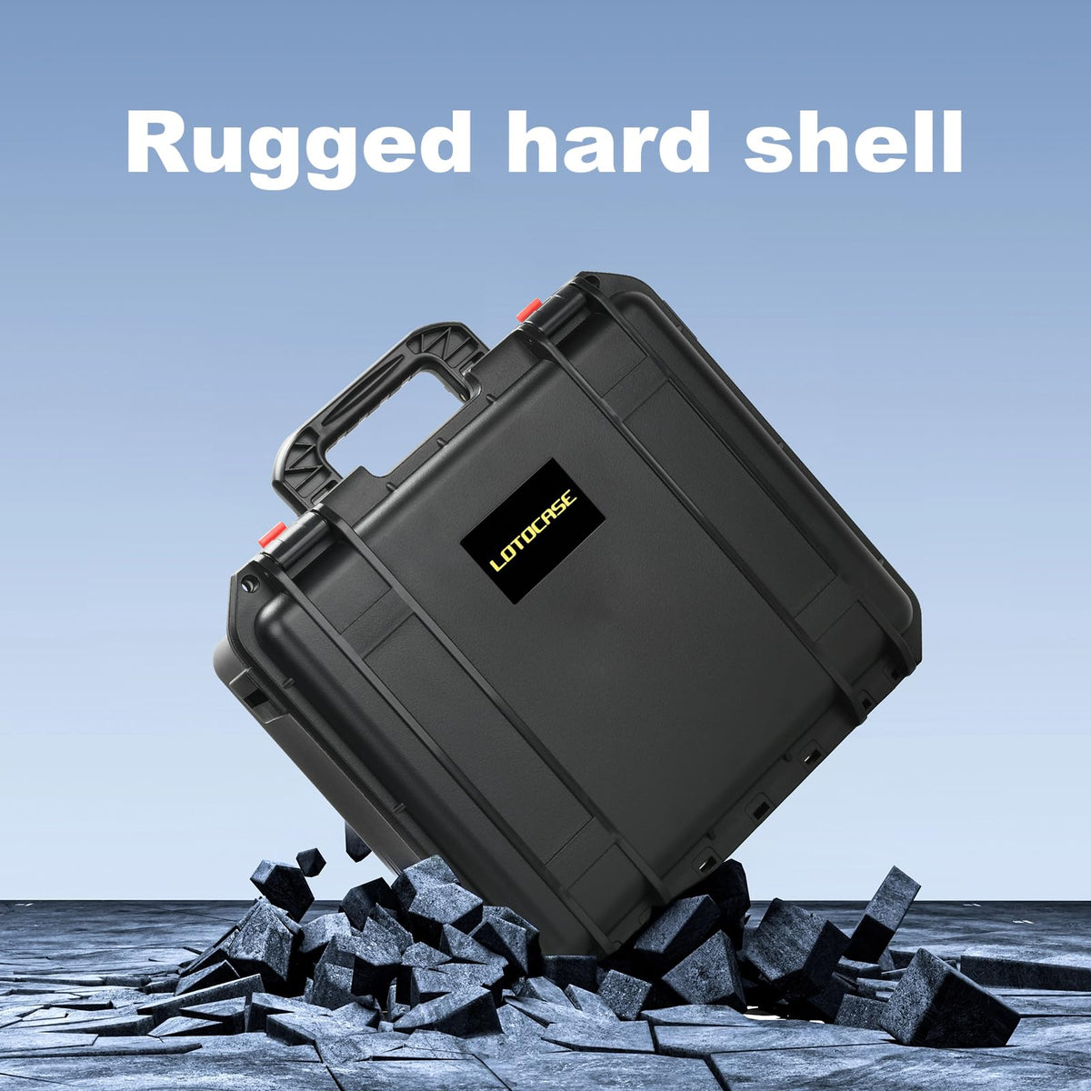 LOTOCASE rugged hard shell with O-Ring seal protects contents from impact and moisture