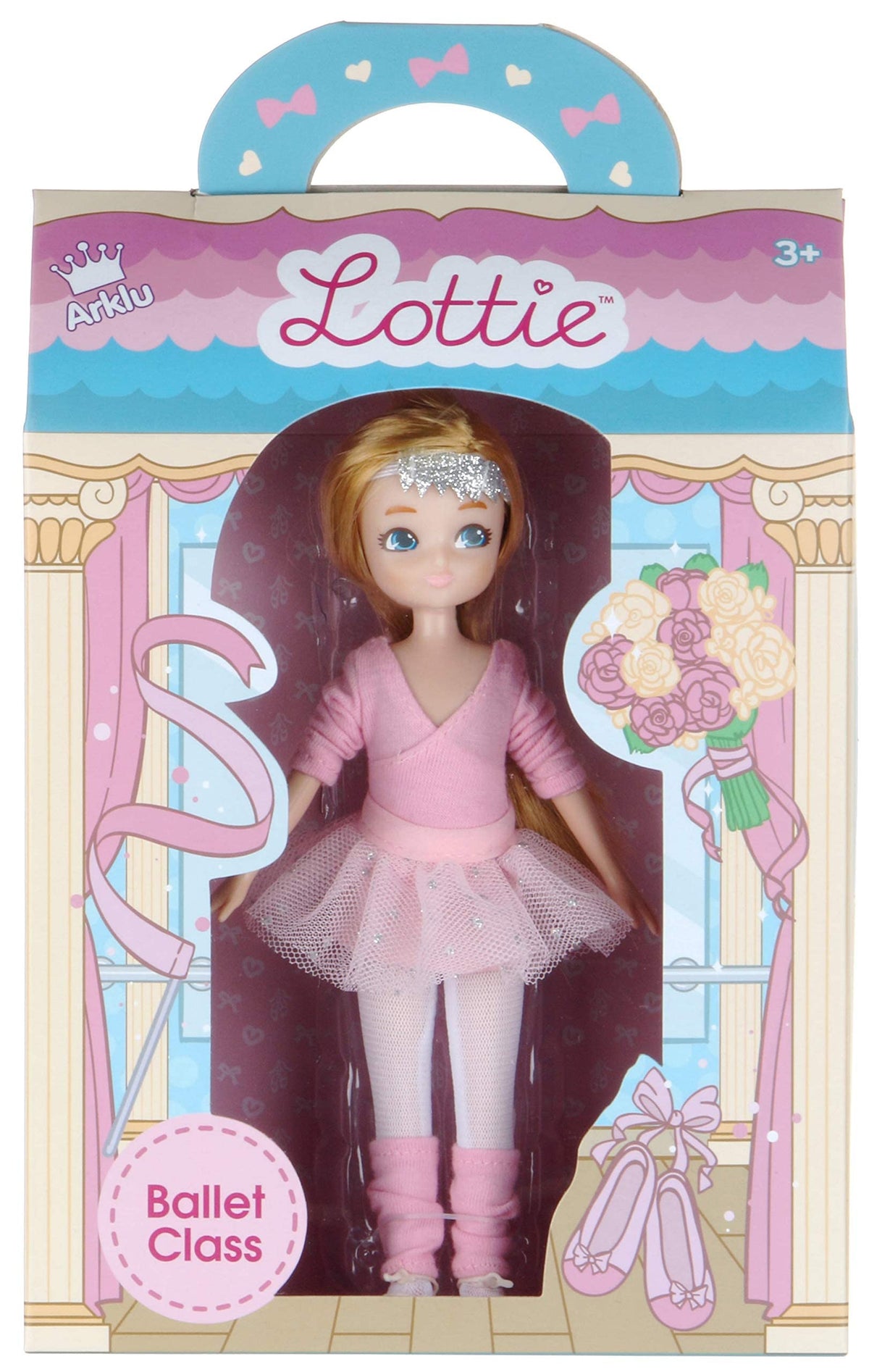 Lottie doll outfit detail highlighting realistic ballet costume for dress-up