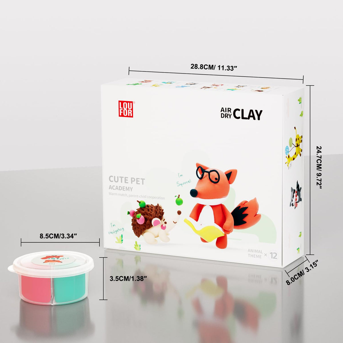 LOUFOR air-dry clay air-drying process shapes safe, simple art projects.
