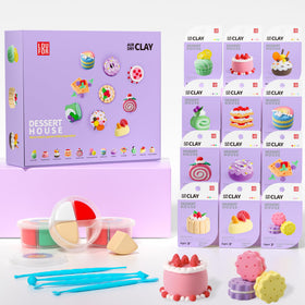 LOUFOR air-dry clay kids 12-box set with color compartments for creative sculpting.