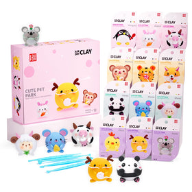 LOUFOR air dry clay kit with 12 color compartments encourages creative color exploration.