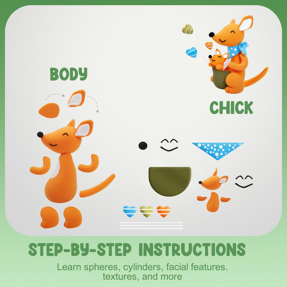 LOUFOR air-dry clay kit activity tutorial guides beginners through simple steps.