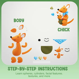 LOUFOR air-dry clay kit activity tutorial guides beginners through simple steps.