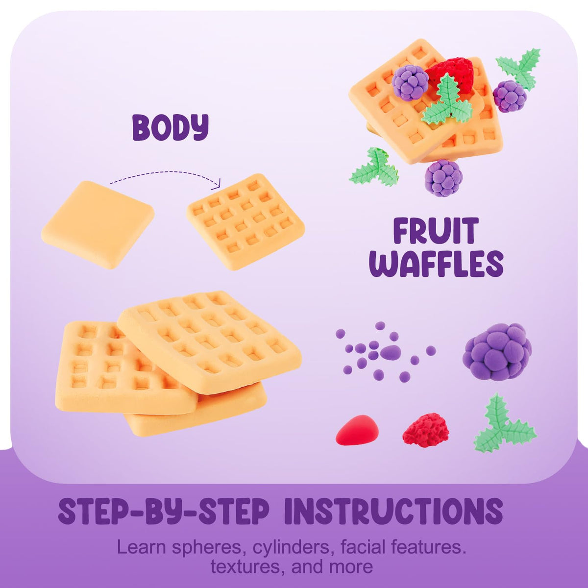 LOUFOR Air Dry Clay Kit project tutorials guide young artists step by step