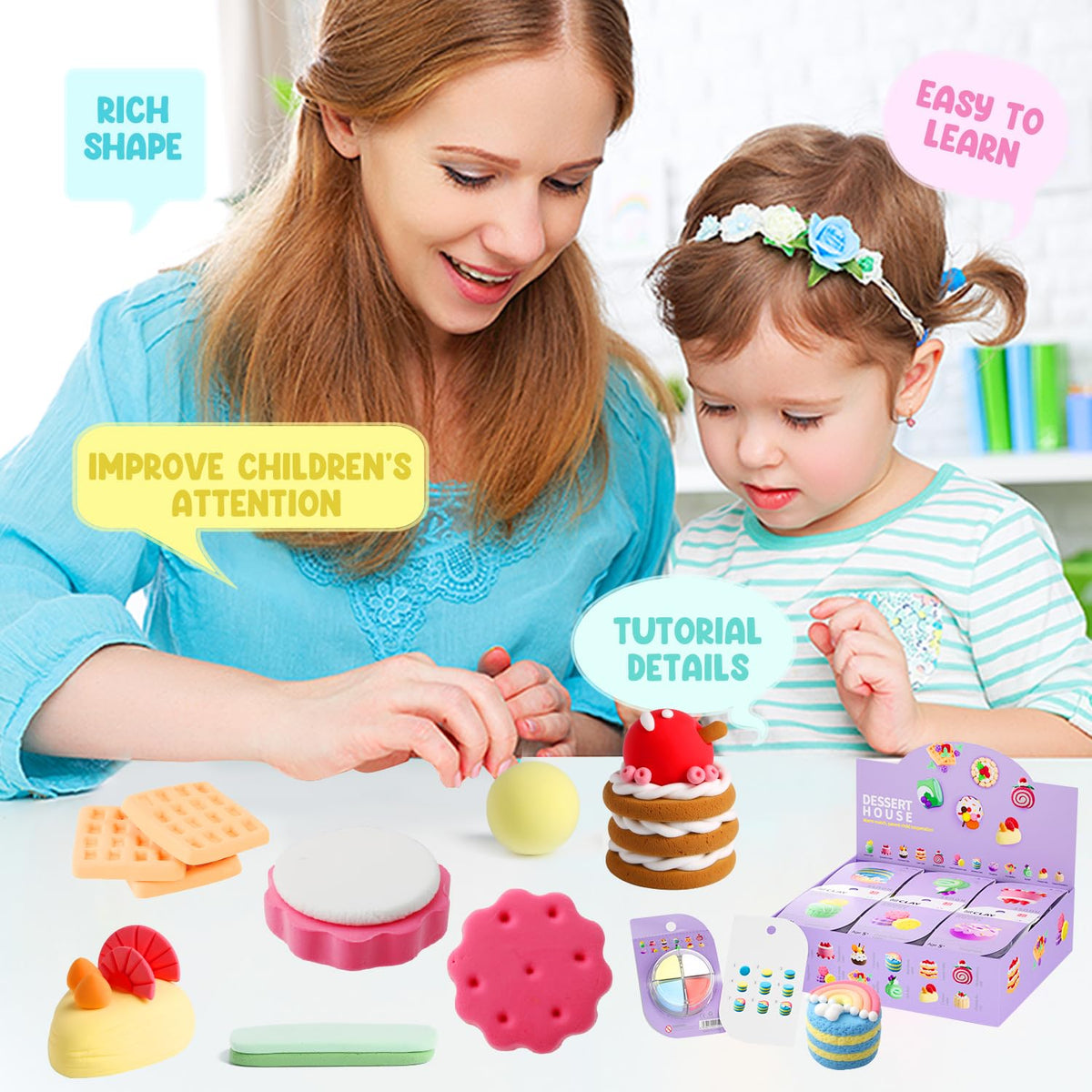 LOUFOR Air Dry Clay Kit sculpting tools included for beginner projects