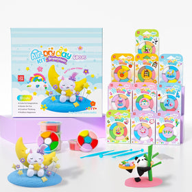 LOUFOR Air Dry Clay kits with ten boxes offer endless color options for kids.