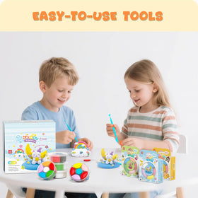 LOUFOR air dry clay sculpting tools help kids shape details.