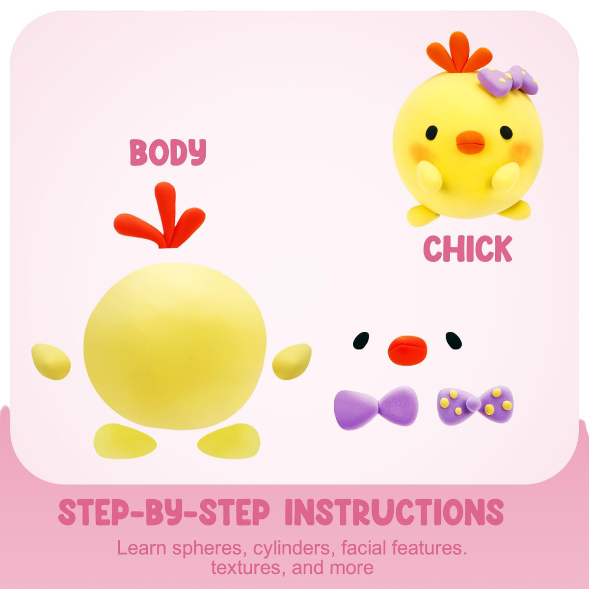 LOUFOR soft, non-stick clay easy to shape for beginners