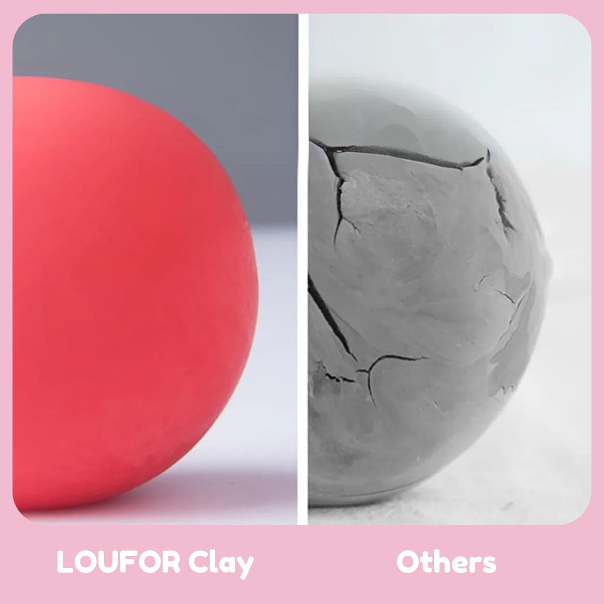 LOUFOR no-bake air-dry clay works safely at home or class