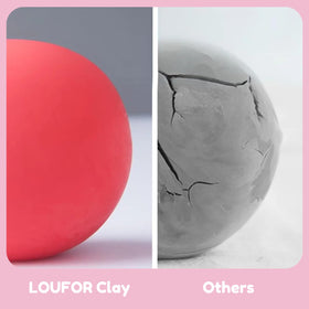 LOUFOR no-bake air-dry clay works safely at home or class