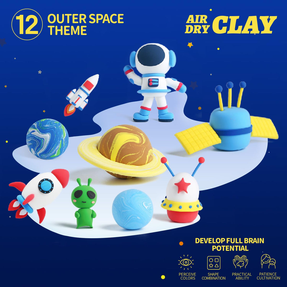 Loufor air dry clay requires no baking, safe home crafting