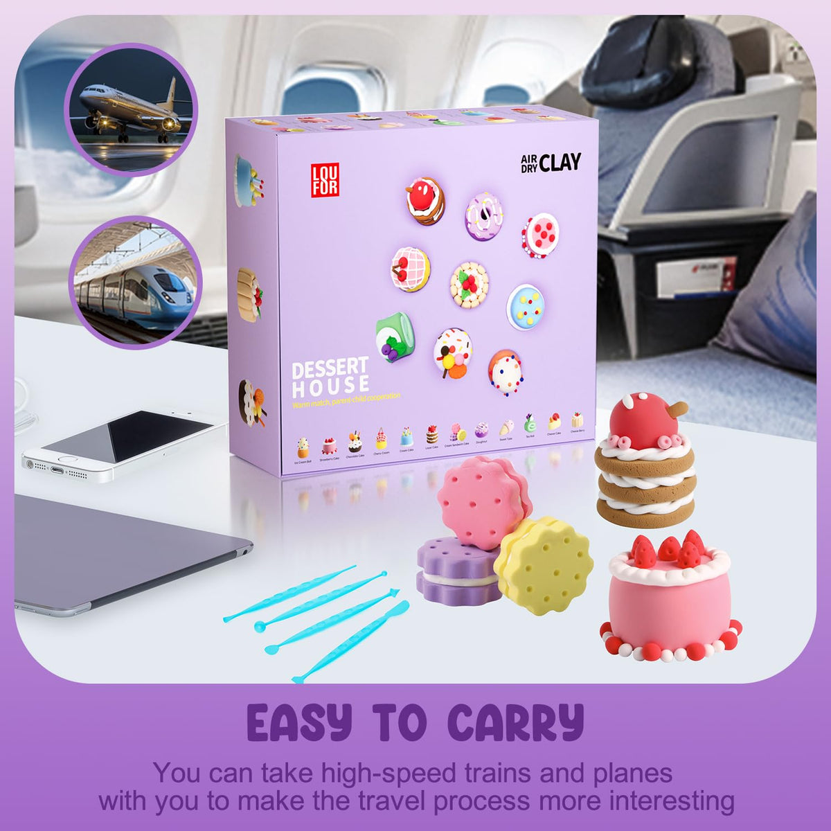 LOUFOR soft non-toxic modeling clay easy to shape and safe