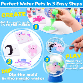 Louseadon Water Elf molds with ocean creatures for quick water pet crafts.