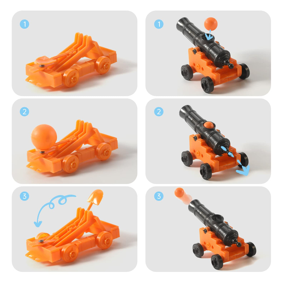 LOVE LIFE cannons on board enhance action-packed pretend battles.
